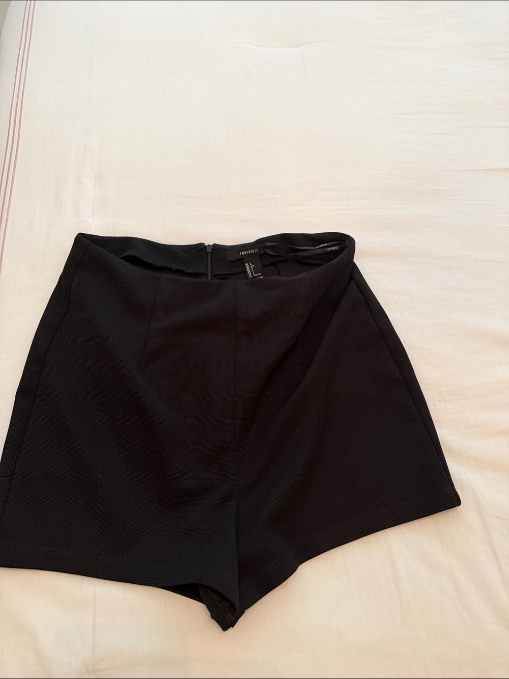 Forever 21 Black High-Waist Tailored Shorts